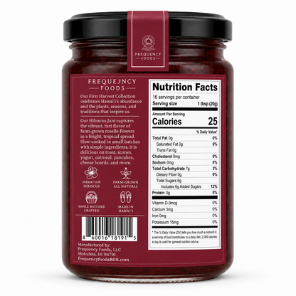 Hibiscus jam nutrition facts and ingredients