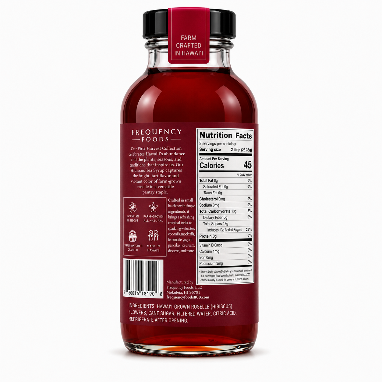 Hibiscus syrup nutrition facts and ingredients